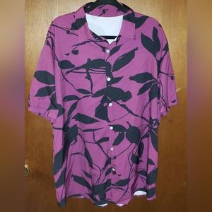 Men's Lavender & Black shirt, 5XL, NWOT